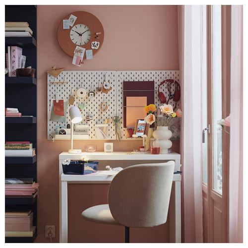 IKEA - LANGDHOPP, çekilebilir çalışma masası, beyaz, 90x39/71 cm