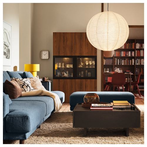 IKEA - TRANERED, coffee table, darkbrown, 90x90 cm