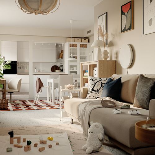 IKEA - UPPAKRA, 3-seat sofa, Johanneshov brown-beige