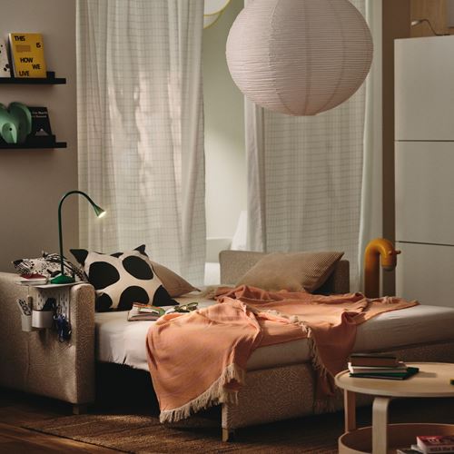 IKEA - SALTSJÖBADEN, 2-seat sofa-bed, vittangi light beige-white