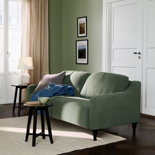 IKEA - GULLVALLA, 3-seat sofa, silkeryd grey-green