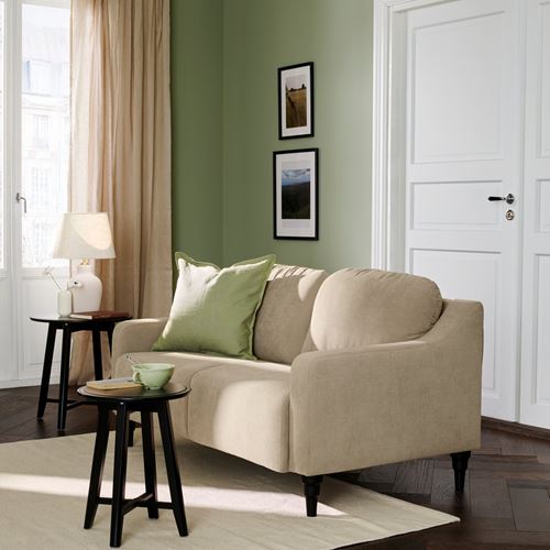 IKEA - GULLVALLA, 2-seat sofa, silkeryd dark gray-beige