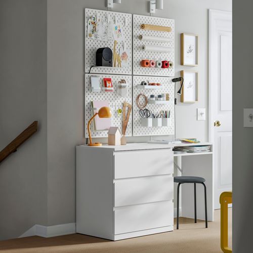 IKEA - STORKLINTA, 3 çekmeceli şifonyer, beyaz, 70x50x75 cm