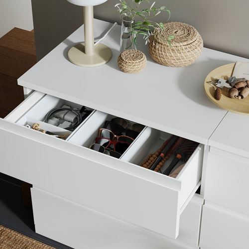 IKEA - STORKLINTA, 6 çekmeceli şifonyer, beyaz, 140x50x75 cm