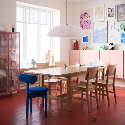 IKEA - KARSKAR, açılır yemek masası, kauçuk, 4-6 kişilik