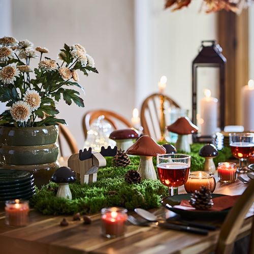 IKEA - HÖSTAGILLE, dekoratif aksesuar, çam-koyu gri, 13 cm