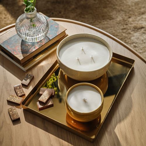 IKEA - PARLHÖNA, scented candle in pot, off white, 30 hr