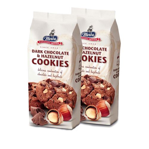 IKEA - MERBA, bitter çikolatalı ve fındıklı kurabiye, 2x200 gr