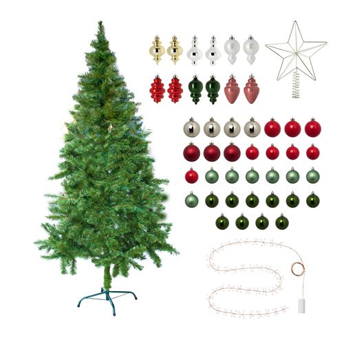 IKEA - YILBAŞI SETİ, çam ağacı seti, çok renkli, 210cm