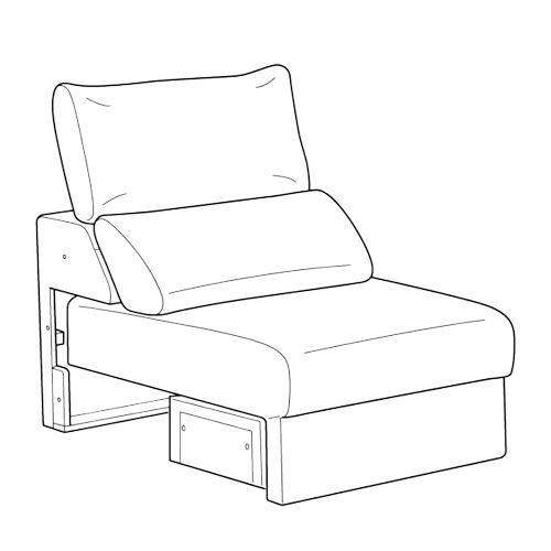 IKEA - ESKILSTUNA, seat section, tallmyra white/black